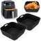 2 Paquet Moule Silicone Air Fryer pour Ninja Air Fryer PRO Friteuse 4,7L, 6,2 L, Plat Silicone Air Fryer Moule Accessoires Airfryer pour AF140EU AF180EUCP