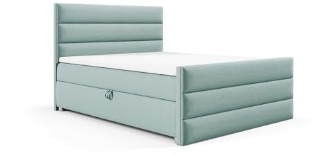 Best For Home - Boxspringbett |Trinity K1 Lux - Boxspringbett mit Bettkasten | Bett mit matratze und Topper | Polsterbett | Doppelbett mit Stauraum | Boxspringbett 180x200 mit Liefer und Aufbauservice