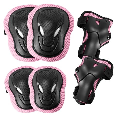 Niftii Knee Pads for Kids – 6 in 1 Protective Gear Set with Elbow Pads & Wrist Guards – Adjustable Safety Set for BMX, Scooters, Skating, Roller Blades & Biking – Ages 3–9