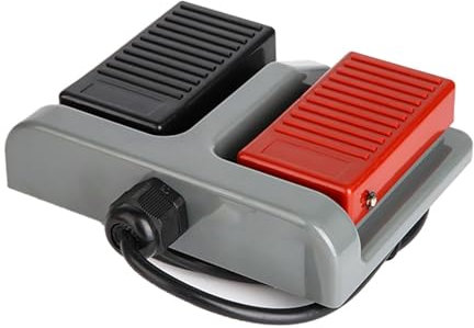 Milageto Interruttore a Pedale momentaneo Interruttore a Pedale Antipolvere Resistente al Calore Duplex Bidirezionale Tumbler Doppio Pedale per