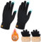 GOZINA 2 Paar Handschuhe Damen Winter mit Fleecefutter, Thermo Handschuhe Damen Touchscreen, Warme Dicke Strickhandschuhe Wollhandschuhe Winddichte Herren
