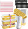30Set Mini Loaf Cake Cases 200ML, Mini Loaf Tins with Lids and Spoons Aluminum Foil Baking Pans with Sealing Sticker for Bread Cake Wedding Birthday Picnic Party (Gold)