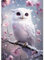 NEWENMO DIY Süße Eule Diamant Painting Bilder,Kirschblüte Diamond Painting Set Erwachsene,5D Animal Diamant Malerei Erwachsene,Aesthetic für Wanddekorationen,Home Wand Dekor Geschenke,30x40cm