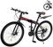 Ealtqund 26 Zoll Mountainbike Faltbares Bergsteiger Fahrrad,21-Gang-Schaltung Fahrrad Herren Damen, Kohlenstoffreicher Stahlrahmen, Doppelscheibenbremse für Pendeln und Offroad-Abenteuer