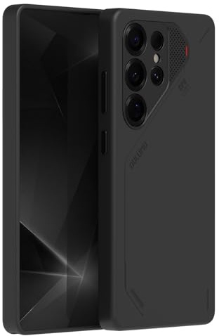 Aulumu S25 Ultra Galaxy Vegane Leder-Magnethülle | Kompatibel mit MagSafe | Passive Kühlung Samsung Galaxy S25 Ultra Hülle - Schwarz