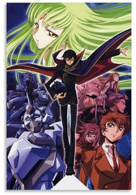 YHZCSCDXY Code Geass Klassisches Anime-Anime-Poster auf Leinwand, Wandkunst, dekoratives Gemälde, Poster, 30 x 45 cm, ungerahmter Stil