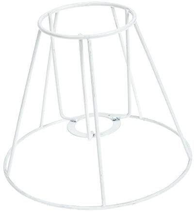 DOITOOL Eisen Lampenschirm Rahmen für DIY Tischlampen und Kronleuchter Stabil und Robust oben Unten Schräg Vielseitig Einsetzbar