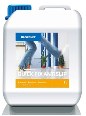 Dr. Schutz Quick Fix Anti-Slip Floor Coating 5L – Clear, Fast-Drying, Water-Based Anti-Slip Lacquer for Vinyl, Wood, Laminate, Stone & Tile – HSE Compliant, Single Coat, Safe in 2 Hours