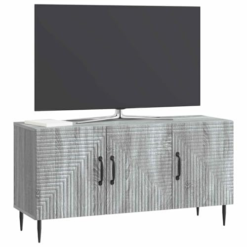 vidaXL TV-Schränk Graues Sonoma 99 x 34,5 x 50 cm Holzwerkstoff, Vintage Rechteckiger TV-Schrank, platzsparende Medienkonsole, stylisches Möbelstück für Dein Wohnzimmer
