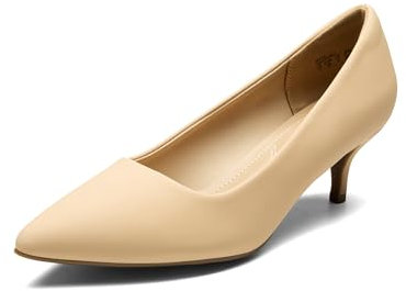 DREAM PAIRS Décolleté Classiche da Donna con Tacchi a Spillo e a Punta Eleganti Scarpe da Lavoro da Sposa,Size 40,Nudo/Nabuk,Moda