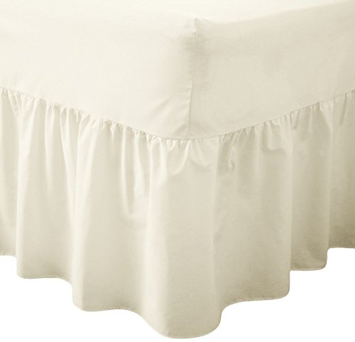 R&Z Luxuary Plain Polycotton Fitted Valance Sheet SIngle, DOuble, King, Super King (Cream, Super KIng)