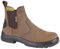 Grafter Mens Wide EEE Fit Water Repellent Safety Dealer Chelsea Ankle Work Boots Shoes Size 6-13 - Brown - UK 10 (44)