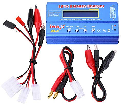 RC Charger, 3Types 80W 1-6S Digital Balance Charger Discharger Power Source for Lithium battery Batteries RC Model Accessory