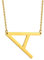 Sideways Initial A Necklace, Gold Large Letter Necklace for Women