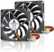 GDSTIME Quiet 80mm Fan, 12V 3PIN 80mm x 80mm x 10mm Brushless DC Fan for CPU Coolers
