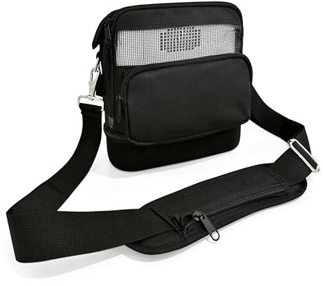 O2TOTES WEAR YOUR OXYGEN WITH STYLE Carry Bag/Shoulder bag/crossbody bag fit for Rhythm Healthcare P2/Lightweight carry bag fit for Rhythm Healthcare p2 (Black)