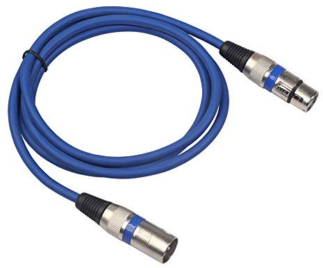 3 Pin XLR Male to XLR Female Microphone Cable Balanced Patch Lead Mic OFC Extension Cable for Microphone Mixer Amplifier (Blue 2m)
