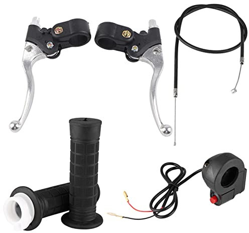 Qiilu Paar Bremshebel, Griffgriffe On/Off-Schalter Gasbremshebel-Kit für Pocket Bike Mini-Motorrad Pocket Bike Cross bremshebel