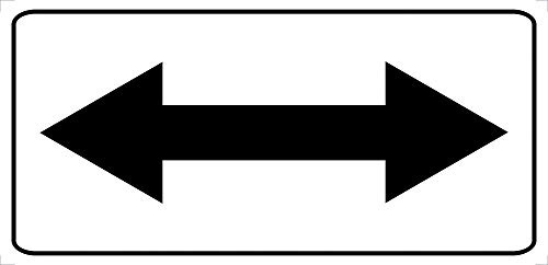 Verkehrszeichen: Pfeil links und rechts - Aluverbund | 310x150/2 | reflektierend | Zusatztafel §54/5 StVO Österreich