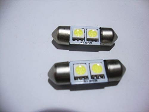 IS 2 x 31mm Led festoon 24v C5W citofono pullman camper tasto ascensore barca Camion (Bianco Freddo 6000K°)