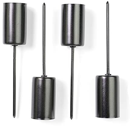 Riffelmacher 10862 - Stabkerzenhalter, aus Metall, 2,3 x 11 cm, 4 Stück, Schwarz, Gesteck, Adventskranz, Dekoration, Weihnachten