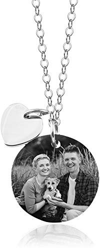 Juwelier Schönschmied Halsanhänger Foto Anhänger mit Kette - inkl. Fotogravur Bildgravur - Edelstahl AH392biac-2 - mit AMAZON KONFIGURATOR gestalten !