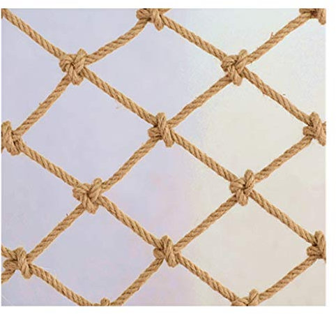 LYRWISHLTD Kletternetz Hanf Netz Hanfnetz Dekorative Deckennetze Kinder Sicherheitsnetz Treppen Hanfseil Sicherheitsnetz Deckendekoration Netze HäNgematten Durchmesser 10mm Schutznetze