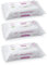 Sensilind Feuchtpflegetücher Sensitive | 3er Pack (3 x 80 Stück) | Feuchttücher Babytücher Abschminktücher Reinigungstücher | Wiederverschließbar im Spenderpack mit Klickverschluß