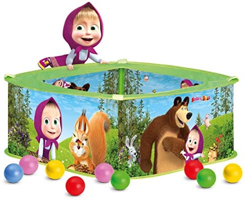 Mascha und der Bär- Piscina de Bolas de Colores, Multicolor (Bino & Mertens 16108)