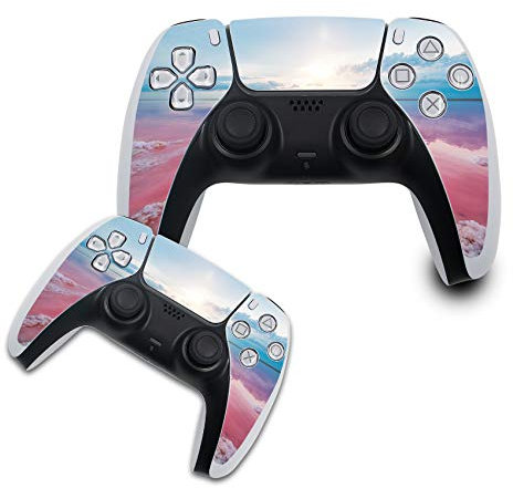 Finest Folia, Design Cover R140, film de protection autocollant en vinyle, anti-rayures, compatible avec PS5, pour boîtier de manette de console de jeux (jeu de manette, n° 30, sables roses)