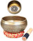 GGMWDSN Cuenco Tibetano, Cuenco Tibetano 7 Metales, con CojíN de Seda y Mazo de Madera - Cuenco Budista para MeditacióN, RelajacióN Y SanacióN con Vibraciones Sonoras, Yoga, Zen y Paz,A