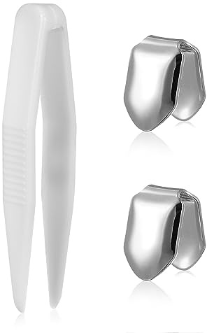 FOMIYES Hip Hop Teeth Grill Single Tooth Electroplate Teeth Decoration Shiny Accessory for Costume Party Halloween Music Concert Photo and Video Taking Everyday Wear