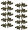 CRAFFANCY Umhang-Verschlüsse, 10 Paar Vintage Umhang Nähen auf Haken und Augen Verschlüsse Wirbelblatt Form Cardigan Clips für Kleidung Pullover Schal Antik (Stil 3)