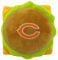 NFL Chicago Bears Cheese Burger Plüsch Hund & Katze quietschendes Spielzeug – süßes Stadion Hamberger Snack Plüschspielzeug für Hunde & Katzen mit innerem Quietscher & schönem Fußballmann-Namen / Logo