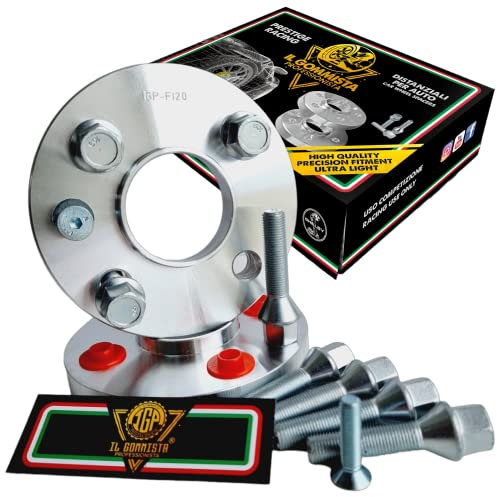 IGP 2 DISTANZIALI 16 mm 4 x 98 mozzo 58.1 + 8 BULLONI compatibili con FIAT 127, 128, Barchetta, Coupe, Marea, Punto, Regata, Ritmo, Seicento / 600, Seicento / 600 Cassone Coda Spiovente, Stilo, UNO