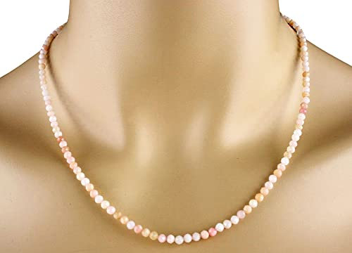 Opal Kette – Collier in pink-weiß, 21ct.