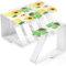 com-four® 6X Tischdeckenklammer mit Motiven - Tischklammern mit Zitronen, Kleeblättern und Sonnenblumen - Tischtuchklammer für drinnen und draußen
