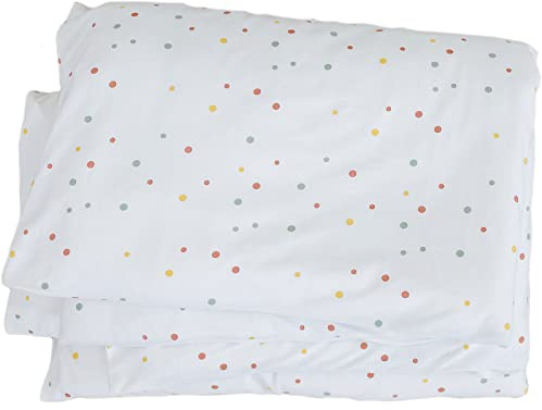 Ecolino Duvet Cover, Soft and 100% Organic Cotton Crib, Toddler, Travel Size, 37 x 51, Cover for Comforter, Duvet Insert or Blanket in Dots Print
