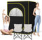 amocane Übergroße Ganzkörper-Dampfsauna für Home Spa, zwei Personen volle Größe, tragbares Saunazelt mit 2 faltbaren Stühlen für Detox & Entspannung (120 x 90 x 160 cm, ohne Dampfgarer)