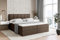 ALTDECOR Boxspringbett mit Matratze und Lattenrost, Boxbett, Topper, Polsterbett mit Bettkasten, Bett mit Stauraum H4-Matratze, Doppelbett, Springboxbett - Marce - 180x200 - Braun