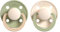 Rebael Fashion Schnuller | 2er-Pack | Naturkautschuk/Latex | Hergestellt in Dänemark | BPA-Frei | Sauger in Kirschform | Cloudy Pearly Lion/Frosty Pearly Dolphin, Größe 1 (0-6 Monate)