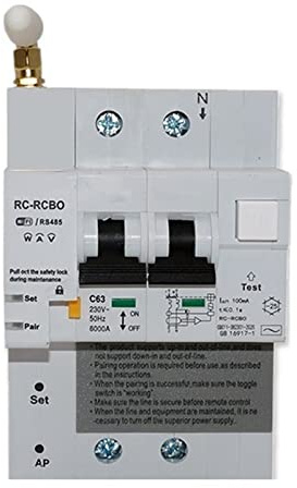 LOUIKA disjoncteur Disjoncteur RCBO avec Alimentation 2P 16A-100A RCBO MCB Protection Contre Les Courts-Circuits de Courant de Fuite (Size : 2P20A)