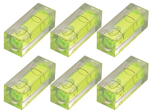 6 Piezas Mini Nivel De Burbuja,Nivel De Burbuja Pequeño,Bubble Nivel,Nivel Cuadrado Nivel De Burbuja Pequeño,Mini Nivel De Burbuja De Cuadrada(15×15×40Mm)