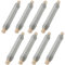 PUCSIQ 8 Stuck Blumendraht verzinkt，0,65mm Wickeldraht Silber ，Wickeldraht Lose 35m Blumendraht auf Holzstab für Garten Home Office Home Blumendraht Dekodraht Silber