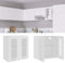 KOIECETA Hängeglasschrank 2 Regalböden Hängeschrank Einbauküche Küchenzeile Küchenmöbel Oberschrank Küchenschrank Weiß 60x31x60cm Holzwerkstoff