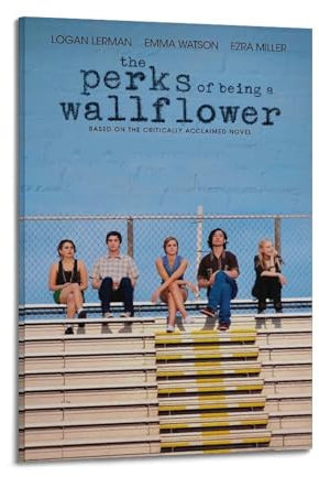 GLUC The Perks Of Being A Wallflower Poster, klassisches Film- und Fernsehposter, Album, Poster, Teenagerzimmer, Wanddekoration, 60 x 90 cm, Rahmenstil