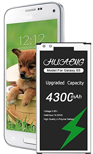 Akku für Samsung Galaxy S5, [4300 mAh] Hohe Kapazität Li-ion Akku für Samsung Galaxy S5 EB-BG900BBE EB-BG900 G900F S5 LTE S5 Active