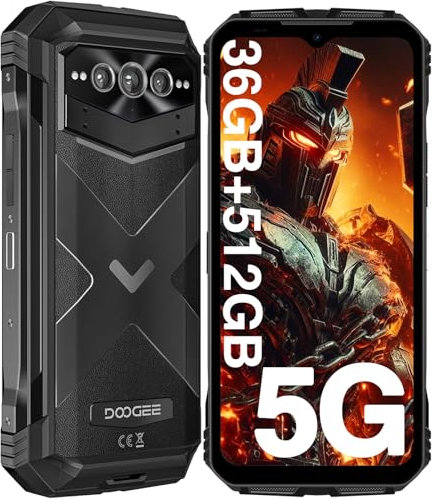 DOOGEE VMAX PLUS 5G Rugged Smartphone [2024], 36GB + 512GB(TF 2TB), 22000mAh Batteria, 200MP AI Tripla Fotocamera, Android 14 Telefono Indistruttibile, 6,58 FHD+ 120Hz, Impronte Digitali NFC/OTG