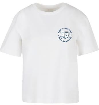 Miss Tee Damen Daily Espresso Tee White, S