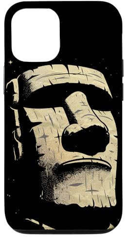 iPhone 14 Cool Retro Mysterious Carved Stone Heads Easter-Island Moai Case